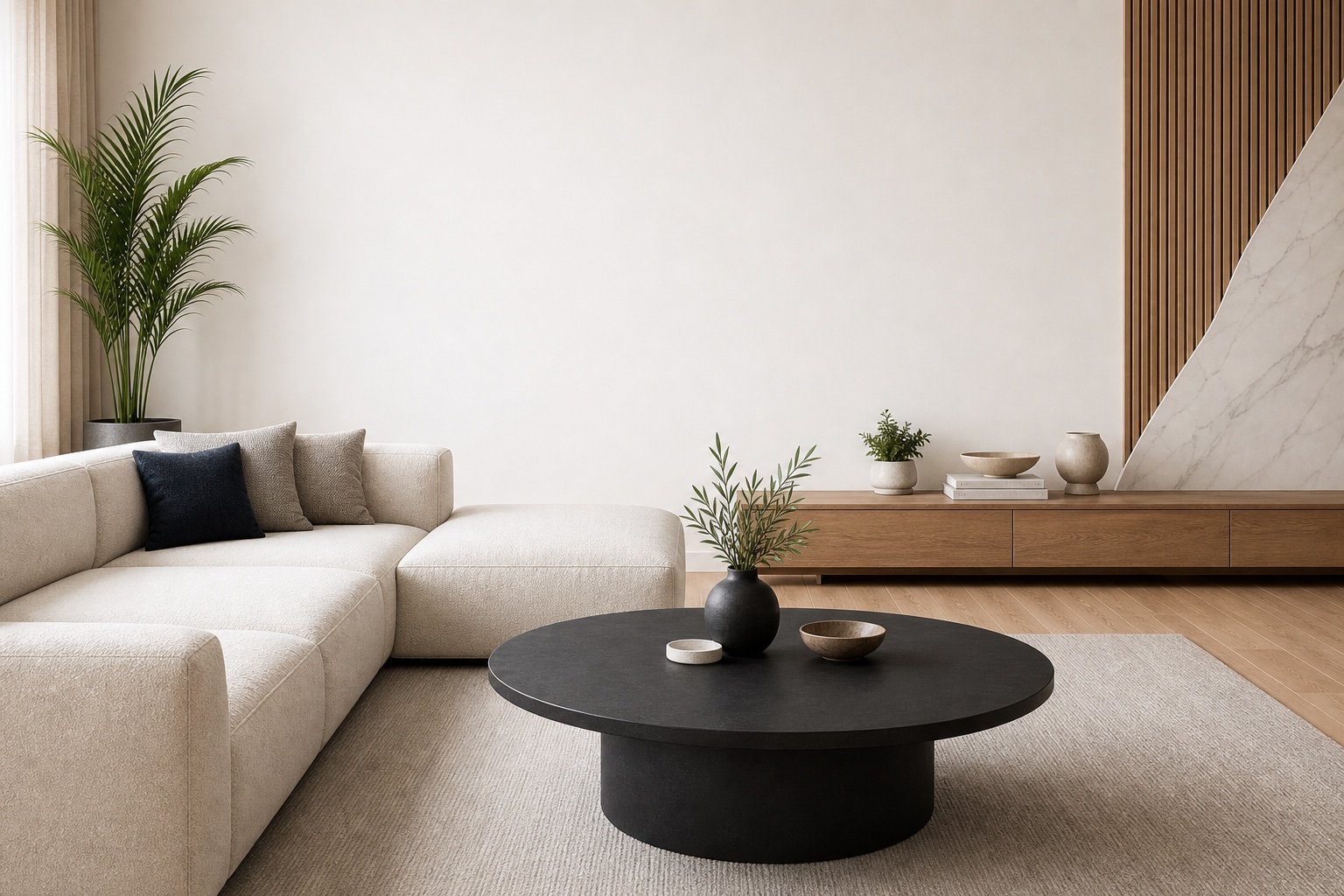 Living amenajat cu mobilier contemporan