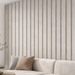 Placă autocolantă PVC gros 1812 montată pe perete în perspectivă showroom