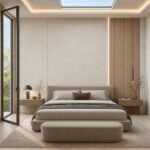 Autocolant PVC Subțire Lemn 5 ca accent de 45–60 cm lângă placa PVC In într-un bedroom contemporan