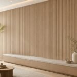Placă autocolantă PVC gros 1809 montată pe perete în perspectivă showroom