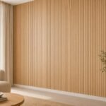 Placă autocolantă PVC gros 1805 montată pe perete în perspectivă showroom