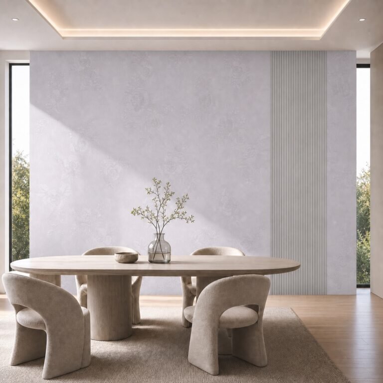 Placă PVC Floare cu accent autocolant PVC Gros mătase într-un dining contemporan