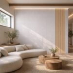 Placă PVC Multe flori cu accent autocolant PVC Subțire 1805 într-un living contemporan