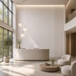 Placă PVC Multe flori cu accent autocolant PVC Subțire mătase într-un reception contemporan