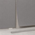 Placă PVC decorativă bej lăptos - detaliu de montaj