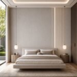 Placă PVC Dans cu accent autocolant PVC Subțire 1807 într-un bedroom contemporan