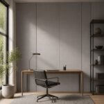 Placă PVC decorativă aur-negru - amenajare birou