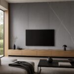 Placă PVC decorativă nisip gri - perete living