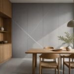 Placă PVC decorativă nisip gri - amenajare dining