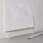 Placă PVC decorativă albastru-gri - detaliu de montaj