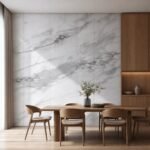 Placă PVC decorativă vulpe argintie - amenajare dining
