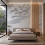 Placă PVC Vulpe argintie cu accent autocolant PVC Subțire Lemn 5 într-un bedroom contemporan