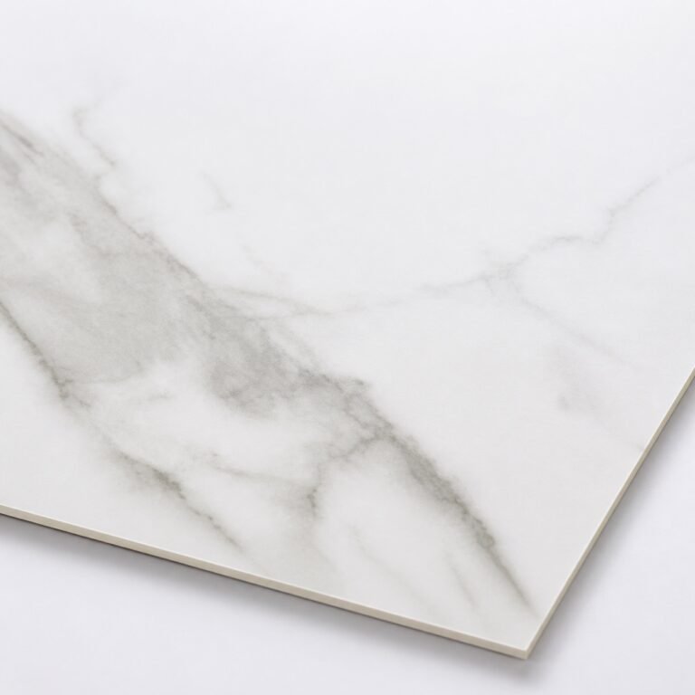 Placă PVC decorativă burtă de pește albă - detaliu finisaj