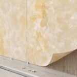 Placă PVC decorativă jad alb - detaliu de montaj