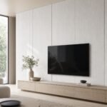 Placă PVC decorativă argint - perete living