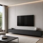 Placă PVC decorativă platină albă - perete living