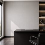 Placă PVC decorativă platină albă - amenajare birou