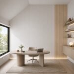Placă PVC Platină albă cu accent autocolant PVC Subțire 1805 într-un office contemporan