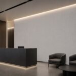 Placă PVC decorativă gri argintiu - amenajare recepție