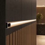 Profil aluminiu aur cu LED - montaj orizontal