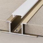 Profil aluminiu aur cu LED - detaliu de montaj