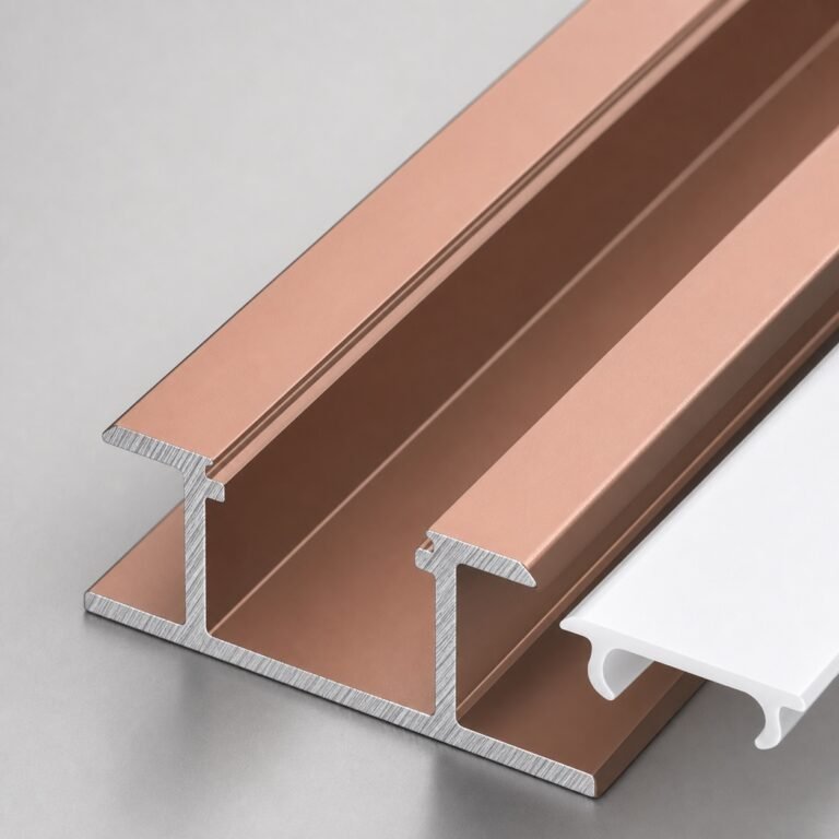 Profil aluminiu aur roz cu LED - detaliu profil