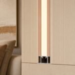Profil aluminiu aur roz cu LED - montaj vertical