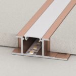 Profil aluminiu aur roz cu LED - detaliu de montaj