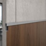 Profil aluminiu gri simplu - montaj orizontal