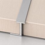 Profil aluminiu gri simplu - detaliu de montaj