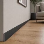 Profil aluminiu negru 6 cm - montaj în living