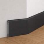 Profil aluminiu negru 6 cm - detaliu colț