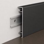 Profil aluminiu negru 6 cm - detaliu de montaj
