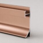 Profil aluminiu plintă aur roz cu LED - detaliu profil