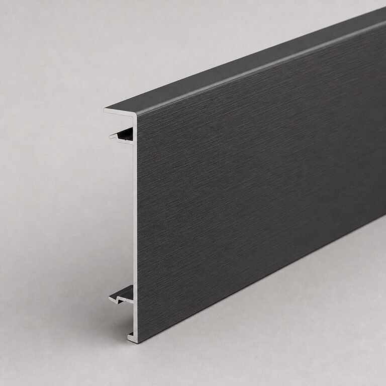 Profil aluminiu negru periat 6 cm - detaliu profil