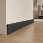Profil aluminiu negru periat 6 cm - montaj în living