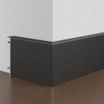 Profil aluminiu negru periat 6 cm - detaliu colț