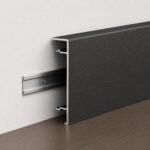 Profil aluminiu negru periat 6 cm - detaliu de montaj
