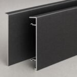 Profil aluminiu negru periat 8 cm - detaliu profil