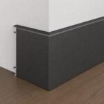 Profil aluminiu negru periat 8 cm - detaliu colț