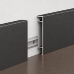 Profil aluminiu negru periat 8 cm - detaliu de montaj