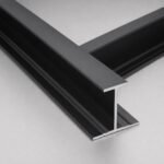 Profil aluminiu negru simplu 8 cm - detaliu profil