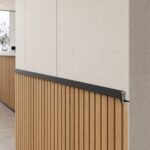 Profil aluminiu negru simplu 8 cm - montaj orizontal