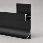 Profil aluminiu plintă negru cu LED - detaliu profil