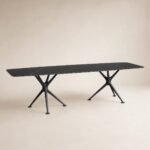 Masă de dining Arbor cu blat mineral și baze ramificate, imagine principală generată