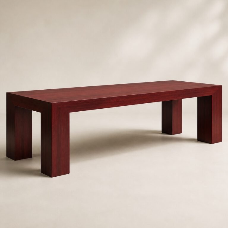 Masă de dining Cadria din lemn cu structură integrală tip portal, imagine principală generată