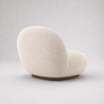 Fotoliu lounge sculptural Nube cu profil jos – perspectivă posterioară generată