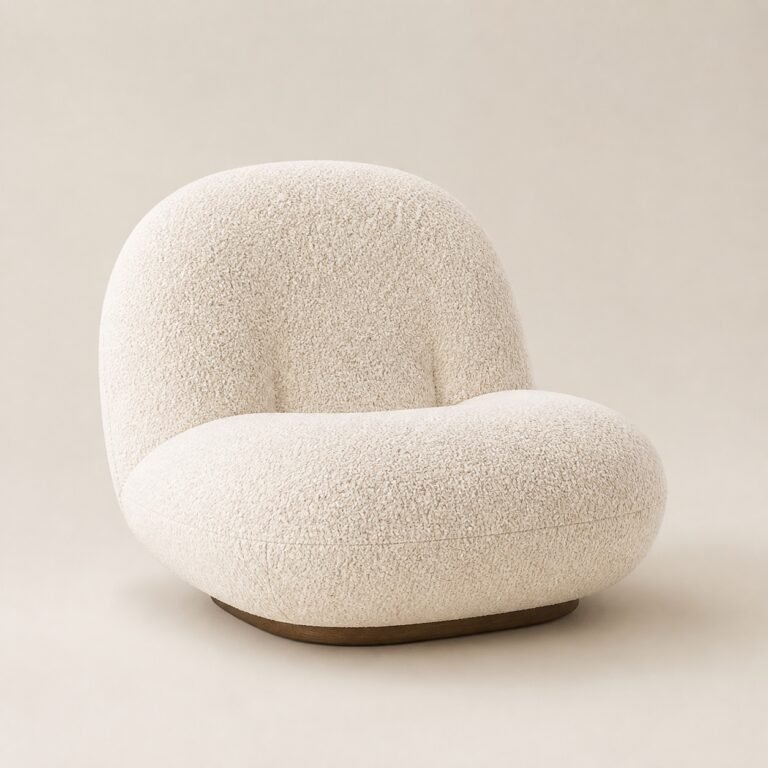 Fotoliu lounge sculptural Nube cu profil jos – imagine principală generată
