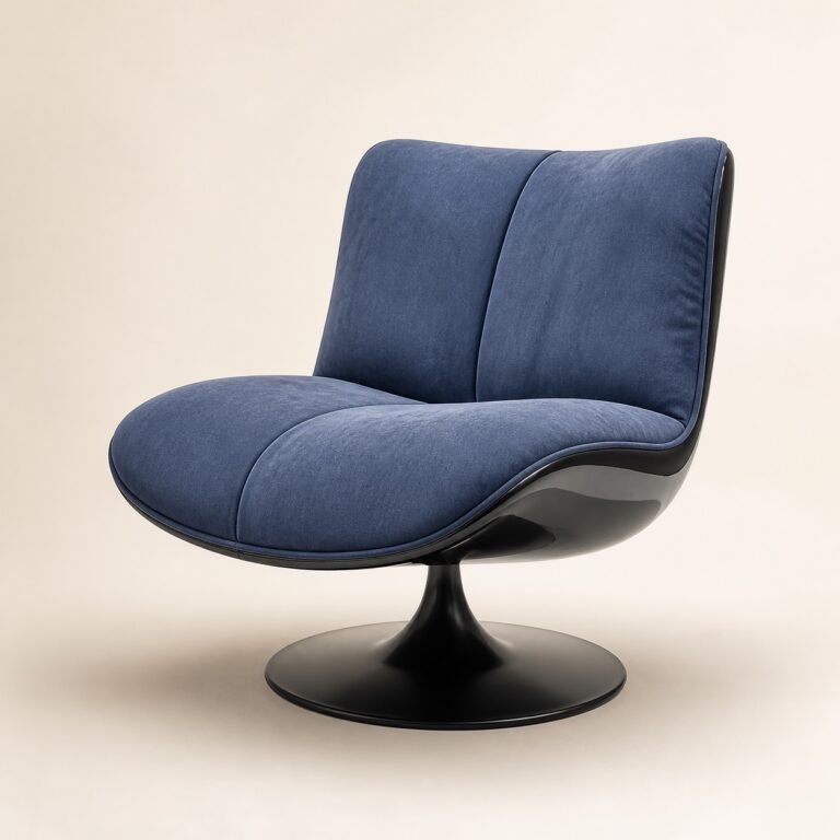 Fotoliu lounge pivotant Orbit cu bază tip lalea – imagine principală generată