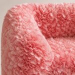 Detaliu generat al petalelor textile roz suprapuse